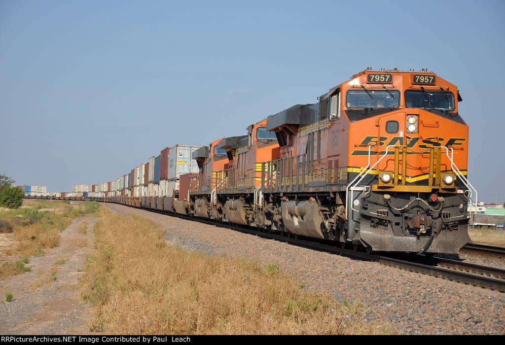 Stack train rolls east